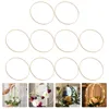 Flores decorativas 20 piezas Decorativas DIY Corona de Navidad Anillo Herramienta Aniversario Leis Atrapasueños de madera Aro Guirnalda Suministro Cestas de flores