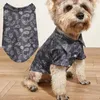 Hundkläder husdjurskläder snygga iögonfallande skjorta 2-ben retro tryck t-shirt kläder dagligen slitage