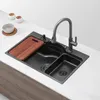 Nano 304 Stainless Steel Vegetable Sink For Kitchen Sink Household Undercounter Basin Voppo Evier Drainer Faucet Under The Sink