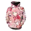 Erkek Hoodies 2023 Sonbahar Moda Hoodie 3D Baskı Anime Sıfır İki Erkek Kadın Çocuklarının Gündelik Sweatshirt Harajuku Caot