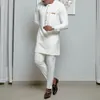 Men's Tracksuits Summer Men Sets Kaftan Luxury Clothes Outfit Fashion Casual Ethnic Style Long Sleeve Shirts Sweatpants 2Pcs Wedding Male Suits 230804