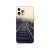 Rétro Train Track Soft TPU Case Pour Iphone 15 Plus 14 Pro MAX 13 12 11 XR XS 8 7 iPhone15 I15 Phone14 Mode Vieux Téléphone Portable Couverture Arrière Peau