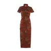 Abbigliamento etnico Storia di Shanghai Abiti in stile cinese Abito lungo cheongsam da donna Abito retrò Qipao con fodera