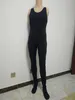 Schwarze Spandex-Strumpfhose, Unisex, original Fetisch-Zentai-Leggings, Hose mit Badeanzug, T-Rücken, 2-teiliges Set, kann die Farben von Hosen und Oberteilen selbst anpassen