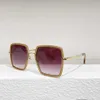 2024 Nouveau créateur de luxe de haute qualité Nouvelle célébrité en ligne de la célébrité en ligne Tiktok Same des lunettes de soleil polyvalentes de mode pour femmes CH3466