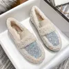 Slippers New Fashion Luxury Lambswool Women's Loafers Moccasins Women's Winter Cotton Shoes Warm Plush Loafers Curly Sheepskin Apartment Z230805