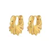 Boucles d'oreilles créoles Fried Dough Twists Ear Button Cool Wind High Level Luxury Small Crowd Design