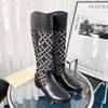 2023 Luxusdesigner Boots Frauen Martin Holz Cowboy Schneeschwarz Leder Luxus High Heels