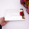 Autres fournitures de fête d'événement 25x18cm personnalisé mariage horizontal Signature livre d'or acrylique miroir blanc blanc livres personnalisés faveurs de fête cadeaux de mariée 230804
