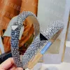 Women Rhinestone Headbands Metal Triangle Elastic Hair Hoop Shiny Designer Girl Pearl Headbands