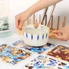 Table Mats 51BD For Creative Butterfly Pattern Rectangle Ceramic Placemat Modern Heat Insulation Pot Pad Cup Chopping
