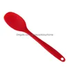 Spoons Cake Butter Spata Sile Spoon Mixing Long-Handled Cooking Utensils Tableware Kitchen Soup Mixer Tools Drop Delivery Home Garden Dhsua