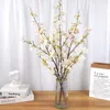 Decorative Flowers 1pc 4 Fork Artificial Plum Blossom Simulation Peach Flower Branch Branches Fake Wedding Party Garden Home Decor