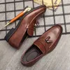 Dress Shoes Men Casual Shoes Breathable Leather Loafers Business Office Shoes For Men Driving Moccasins Comfortable Slip On Tassel Shoe 230804