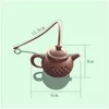 Coffee Tea Tools Sile Infuser Creativity Teapot Shape Reusable Filter Diffuser Home Maker Kitchen Accessories Drop Delivery Garden Dhywl