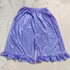 Vêtements de nuit pour femmes brillant Satin soie Sexy femmes taille haute Yoga Shorts de couchage grande taille course Gym bas
