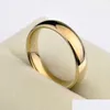 Ringe Klassisch 1 stücke Gold Farbe Allianz Paare Wolfram Band Engagement Für Männer Frauen 3,55mm Breite Comfort Fit 412 Drop Lieferung Jewe Dhouy