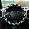 Steering Wheel Covers Cushion Useful Easy To Install Fiber Prismatic Checkered Car Interior Accessories For