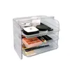 収納ボックス化粧品の学生は、皿用のケースデスクトップアクリルダストジュエリーボックス透明な棚を受け取ります