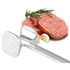 Fleisch Geflügel Werkzeuge 19,5 cm Küche Aluminiumlegierung Lose Tenderizer Hammer Zwei Seiten Stampfer Klopfseitig Für Steak Schweinefleisch Zubehör Dhojz