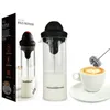 Elektrikli Cam Süt Frother Otomatik Kahve Köpük Makinesi Taşınabilir Çırpma İçecek Mikseri Kahve Cappuccino Frappe Matcha