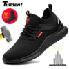 Boots Work Sneakers Steel Toe Shoes Men Safety Shoes Puncture-Proof Work Shoes Boots Fashion Indestructible Footwear Security 230804