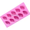 Bakning Mögel Sile Chocolate Mold Tool 10 Hål Tray Leaf Form Cake Soap Candy Jelly Mod Pastry Decorating Tools Drop Delivery Home Dhvhu