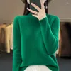 Pull femme laine cachemire pull demi col haut pull décontracté haut tricoté automne/hiver veste mode coréenne