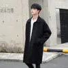 Männer Trenchcoats Mittellangen Mantel Koreanische Mode Männer Leichte Jacken Herbst Mäntel Kleidung Streetwear Dünne 230804