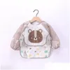 Bavoirs Burp Chiffons Bébé Toddler Bavoir Ensemble Étanche Ours De Noël À Manches Longues De Bande Dessinée Animail Elk Imprimer Enfants Enfant Nourrir Smo Dh420