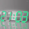 Wall Clocks 3D LED Digital Clock Decor Glowing Night Mode Adjustable Electronic Table Decoration Living Room Accessories