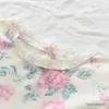 Conjuntos de roupas meninas conjuntos camisa manga curta pulôver impressão topos cintura elástica terno floral verão crianças meninas roupas