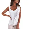 Vrouwen Blouses Vrouwen Mode Sexy Mouwloos Vest V-hals Effen Tops Tee Tank Top Shirt Voor Zomer 2023 Design-georiënteerde Chemise Femme