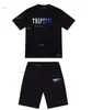 T-shirt Trapstar pour homme à manches courtes imprimé tenue survêtement Chenille coton noir Londres Streetwear S-2xl T2