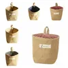 Förvaringskorgar Collapsible Burlap Box Sundries foderpåsar bomullskorg hem 1 st skrivbord hängande mini med #1 #z