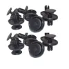 New 50Pcs/100pcs Diameter 7mm Black Plastic Auto Fasteners Rivets Clips Vehicle Car Bumper Door Panel Fender Liner Clips Retainer