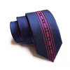 EXSAFA Gravata em tecido jacquard de 6 cm fio de poliéster masculino moda personalizada