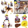 Dog Apparel Designer-Dog-Clothes Pet-Suit-Cowboy Rider Style Veste Chiot Noël Dressup Costume Avec Chapeau Halloween Cosplay Manteau Dh3Ek