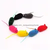 لعبة Cat Toys Colorf Mouse Toy الفئران واقعية الفراء حيوان Squeaker Rubber Pet Supplies إسقاط تسليم المنزل حديقة DHQI1