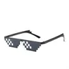 New Deal with it Lunettes Thug Life Lunettes Pixel Femmes Hommes Lunettes de soleil Noir Mosaïque Lunettes de soleil