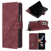 ZFOLD5 Étuis portefeuille en cuir d'affaires pour Samsung Z Fold 5 4 3 Fold5 Zfold4 Galaxy Fold4 ZFold3 5G Mentions légales Titulaire de luxe Flip Cover Pliant Anti-chute ID Card Slot Pouch