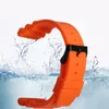 Titta på band för Fluororubber Silicone Band Water Ghost Diving Can SBBN013 Abalone Men Black Orange Blue Strap 22mm