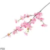 Decorative Flowers 1pc 4 Fork Artificial Plum Blossom Simulation Peach Flower Branch Branches Fake Wedding Party Garden Home Decor