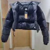 Designer recortado jaqueta para mulheres leve puffer inverno moda magro estilo espartilho casacos