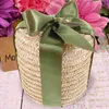 Gift Wrap Fruit Basket Multi-function Small Round Baskets Desktop Storage Supply Bin Polyester Seagrass Daily Use