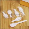 Cucchiai 5000 pezzi usa e getta in plastica bianca paletta pieghevole cucchiaio gelato budino yogurt congee con confezione individuale drop delivery dhdas