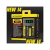 充電器100％Authentic Nitecore I4 Intellicharger 1500MAH Max Output E Cig for 18350 26650 10440 14500バッテリードロップ配信電気dh9eq