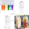 Bouteilles D'eau 1 Pcs Lait Boîte Amusant Transparent Mode Boisson Carton Bouilloire Cadeau Parfait Boisson Pour Jus Café Thé Drop Delivery Hom Dh8Lk