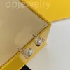 2023 Womens Premium Gold Earring Designer Stud Earring Luxury Brand Letter Design Oorbellen Mode-sieraden F1