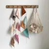 Decorative Objects Figurines INS Nordic Slub Cotton Banner Wall Hanging Garlands String Kids Room Decoration Ornaments Party Decor Pull Flowers Po Props 230804